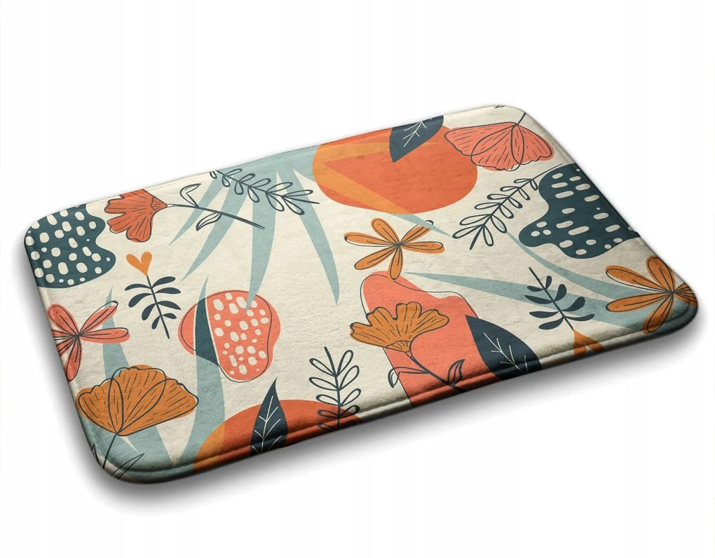 Puha szőnyeg Modern mintás Virágok Flóra 90x60 cm