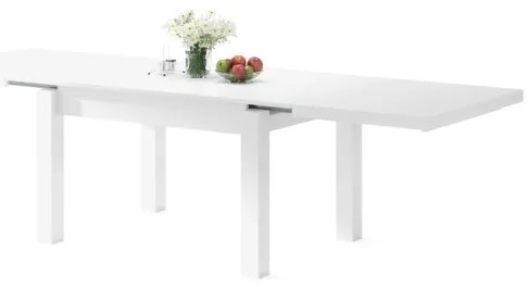 RALF fehér kihúzható étkezőasztal 12 személyre