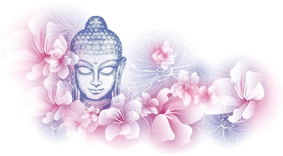 Tapéta Buddha virágok között