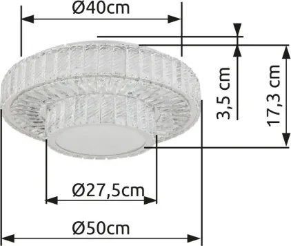 GLOBO 67162-50D MUCKY Kristály Mennyezeti Lámpa IP20