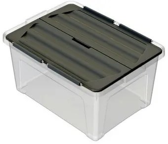 Többdobozos, fedeles Eco 30 l , fekete fedéllel, 30 l