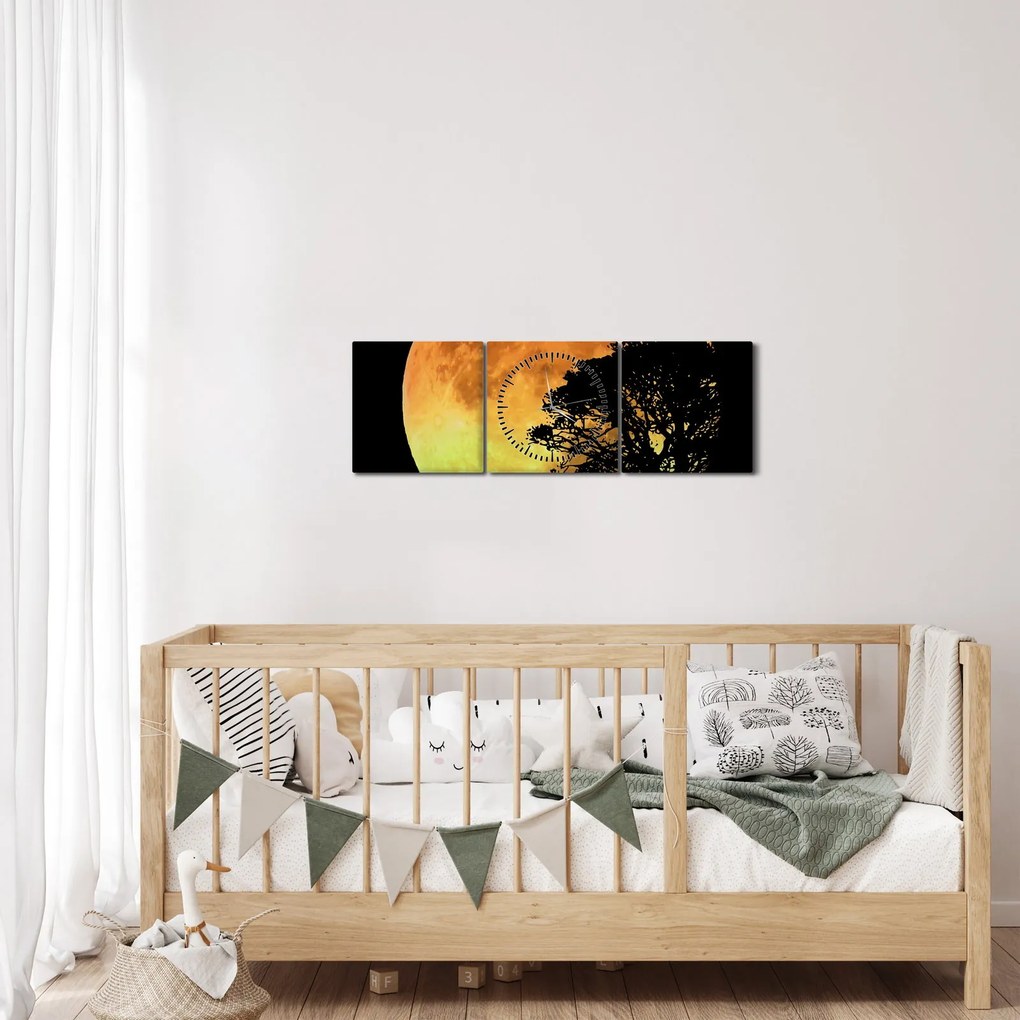 Árnyékok a holdfényben képe (órával) (90x30 cm)