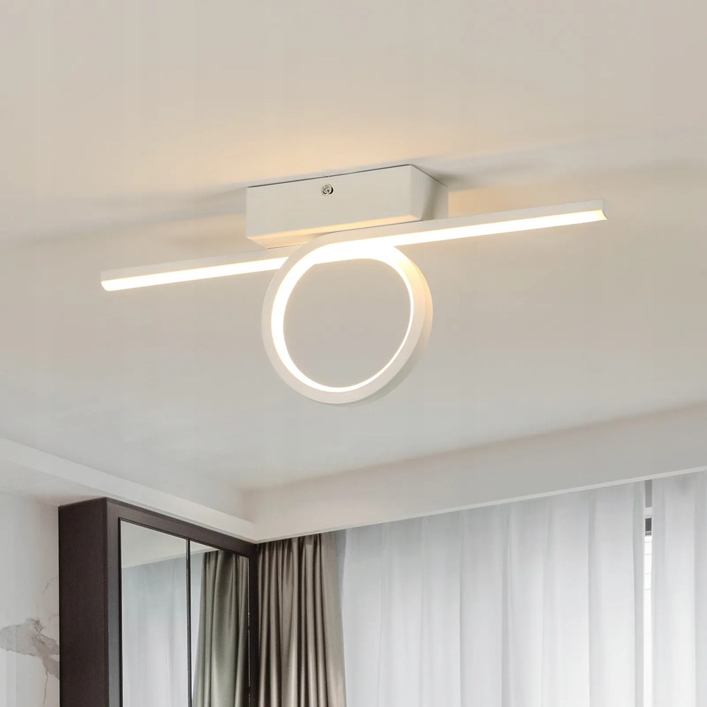 Lampa Scienna Led Kinkiet Biały Kreatywna Nowoczesna Do Salonu 3000K 16W