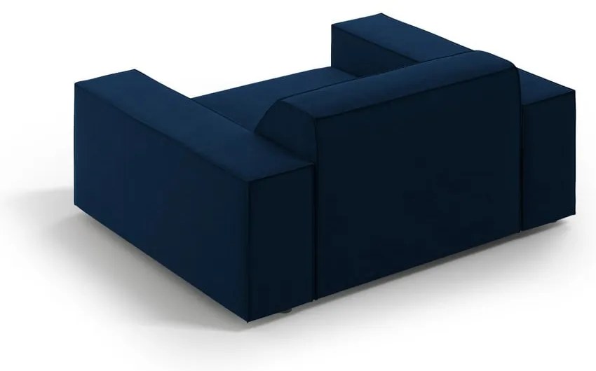 Sötétkék bársony fotel Jodie – Micadoni Home