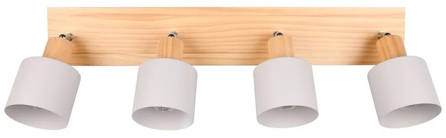 Fehér-natúr színű spotlámpa ø 9 cm Shanti – Trio