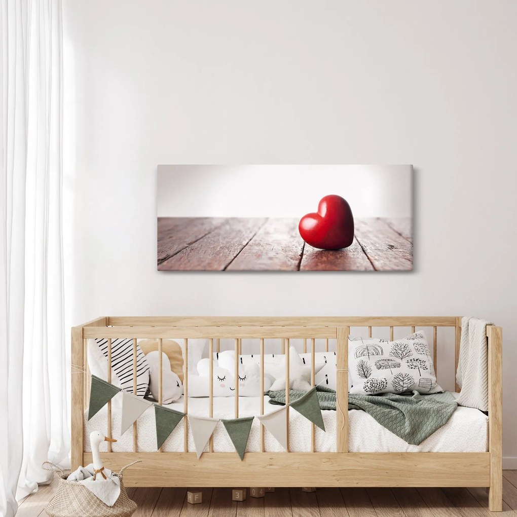 Egy fából készült szív képe (120x50 cm)