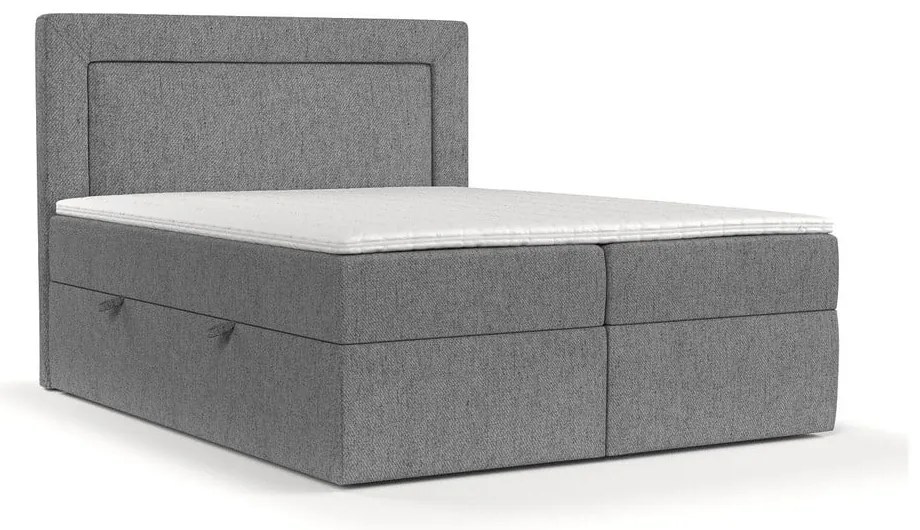 Szürke ágyneműtartós boxspring ágy 160x200 cm Imagine – Maison de Rêve