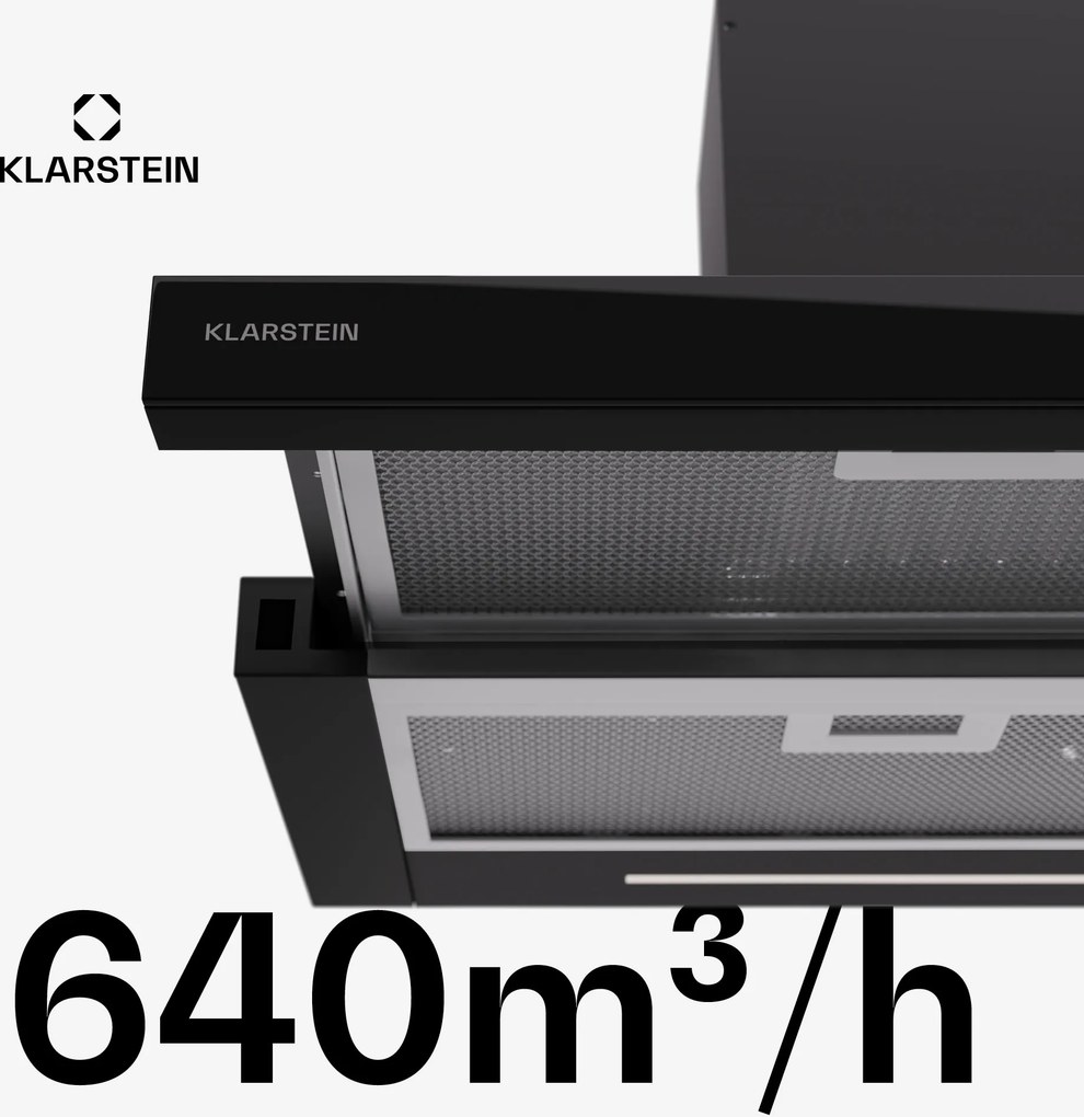 Klarstein Mariana Neo 90 lapos páraelszívó 90 cm 640 m³/h légszállítás LED
