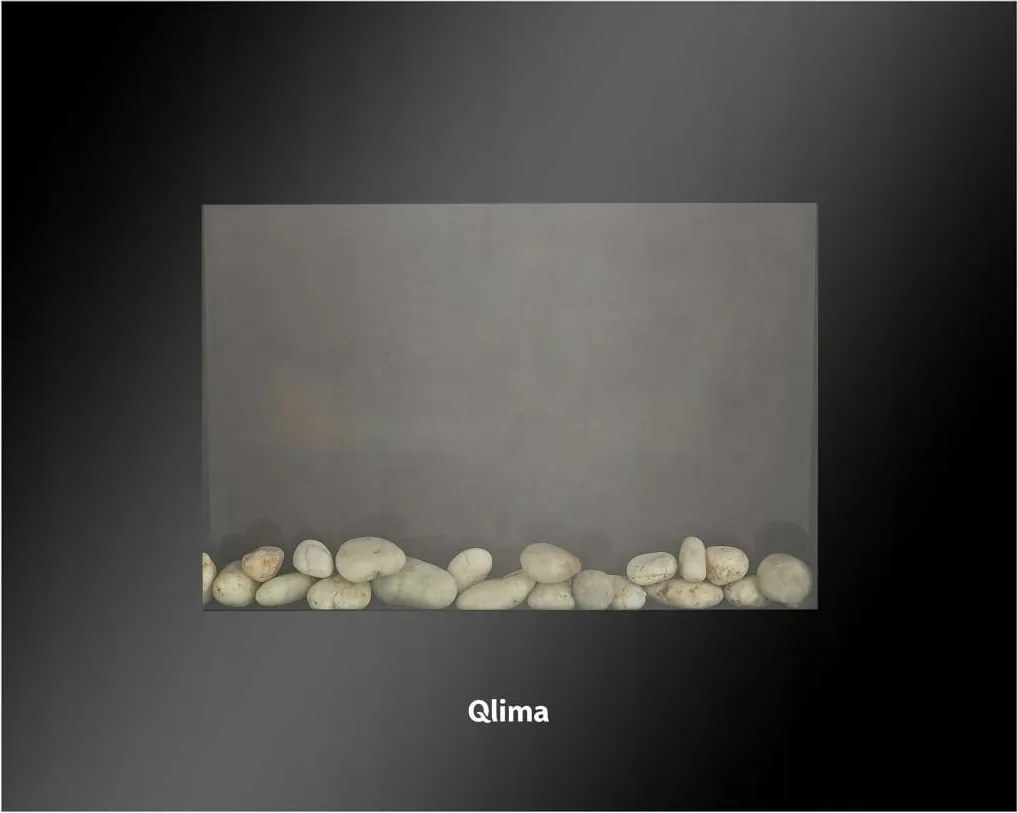 Elektromos fali Kandalló fűtési funkcióval fekete Qlima Efe 2018 (nk)