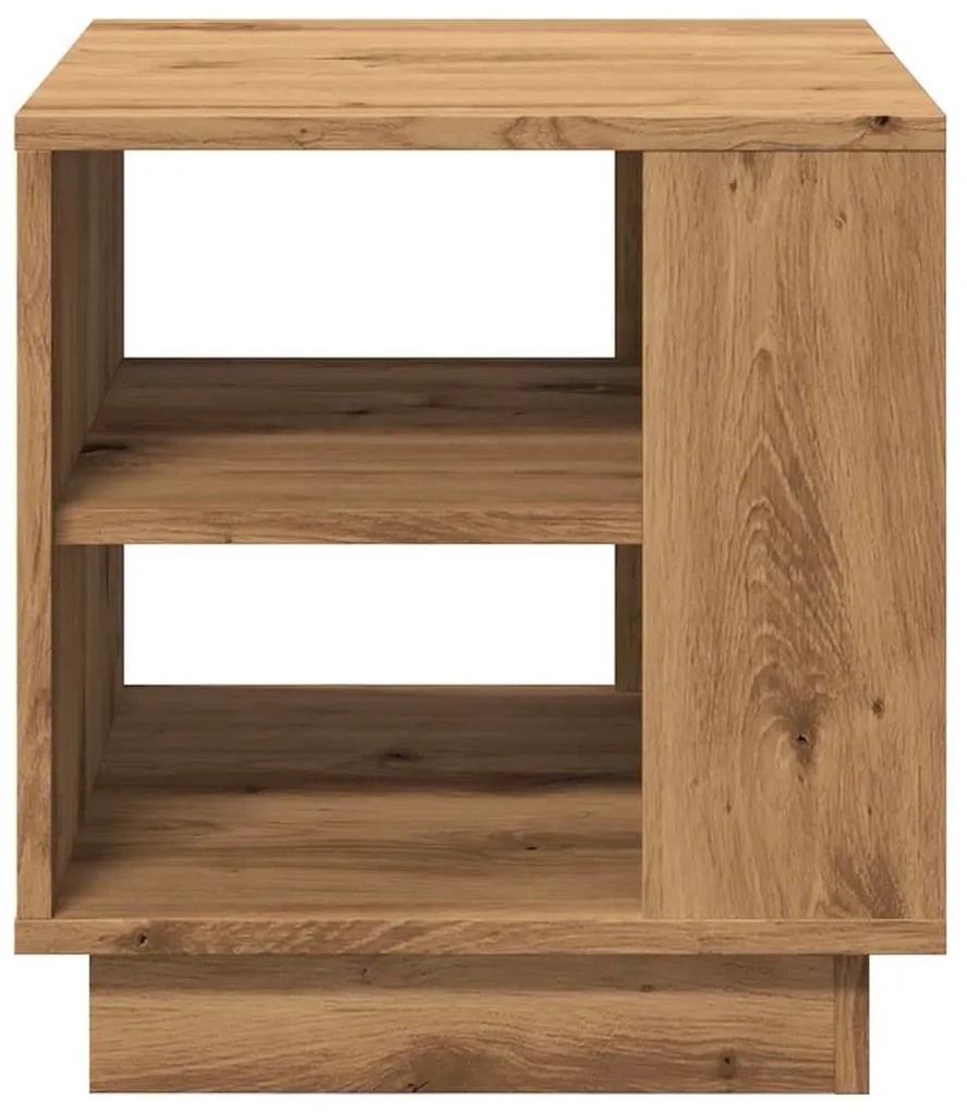 vidaXL kézműves tölgy színű szerelt fa dohányzóasztal 40 x 40 x 43 cm