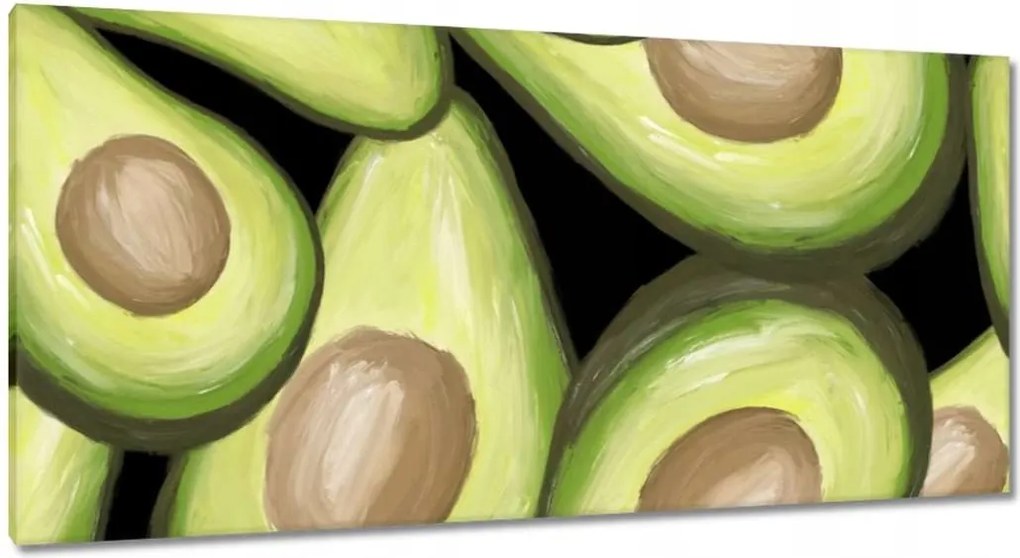 Vászonkép 115x55 Avokádó Gyümölcsök Natu magok