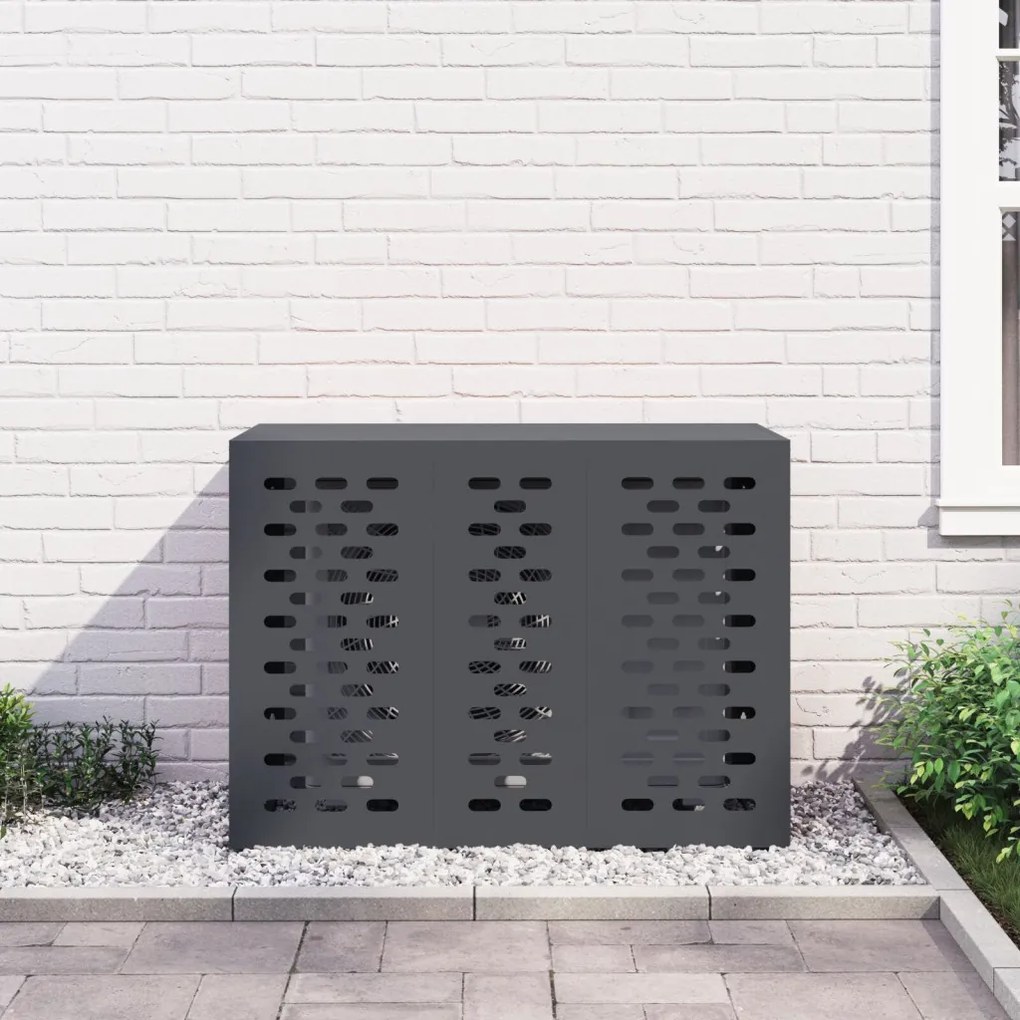 Légkondicionáló fedél antracit 110x50x80 cm acél