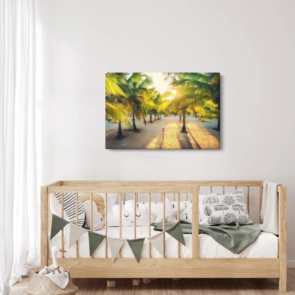 Kép - Nő a pálmafáknál (90x60 cm)