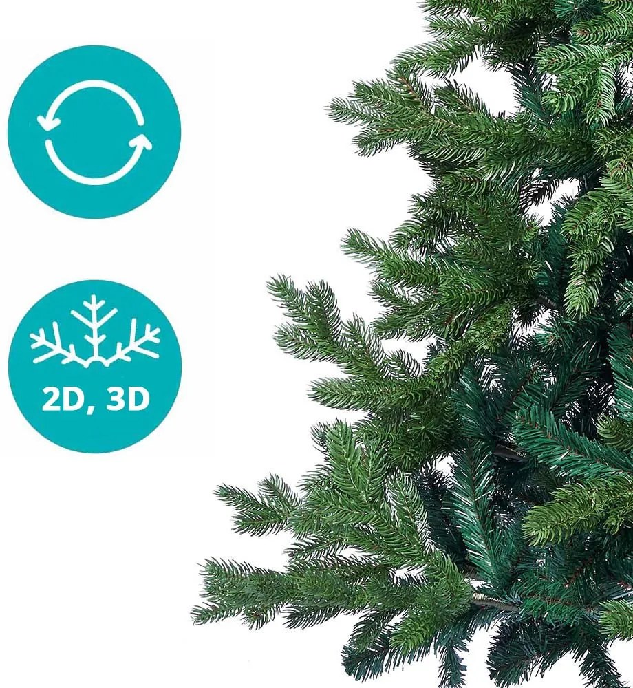 3D műfenyő fém talppal, több méretben-150 cm