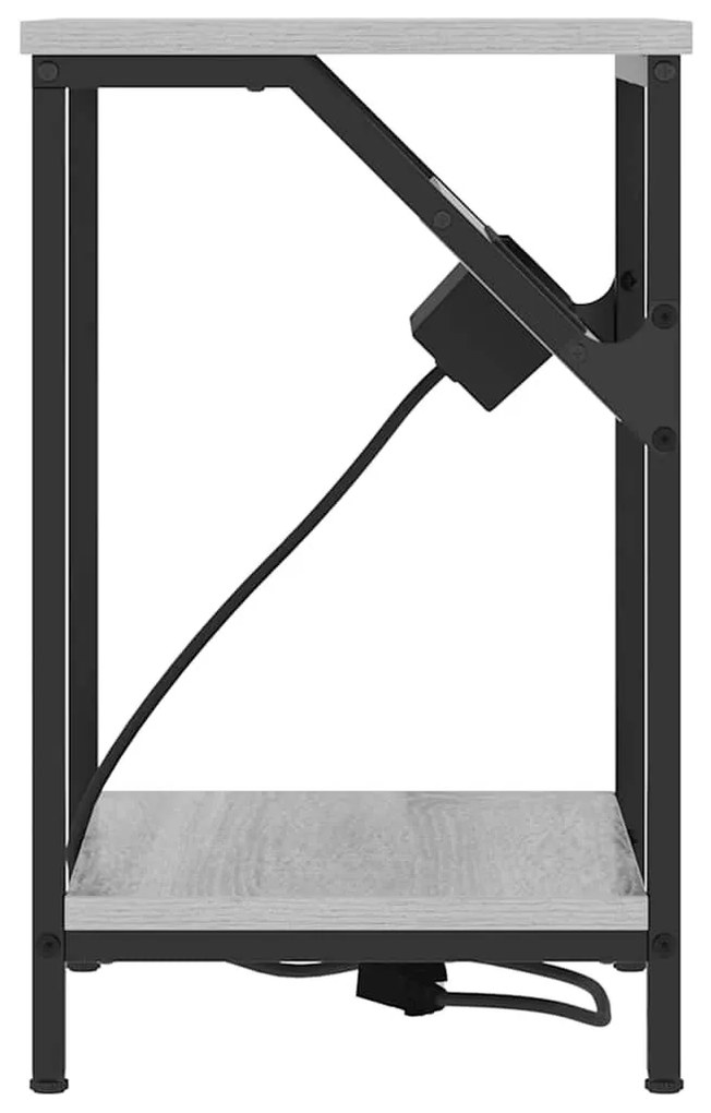 Éjjeli Szekrények 2 pcs Szürke sonoma 38 x 30 x 48 cm Faanyag