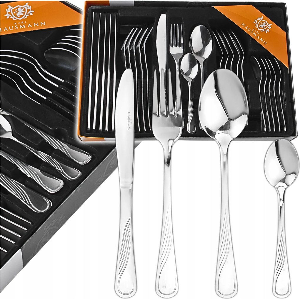 Evőeszköz Szett 24db-os 6 személyes Eveline +doboz Fényes