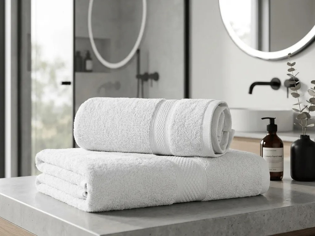 CLARYSSE ELEGANCE törölköző 60x110 cm fehér, 100% pamut