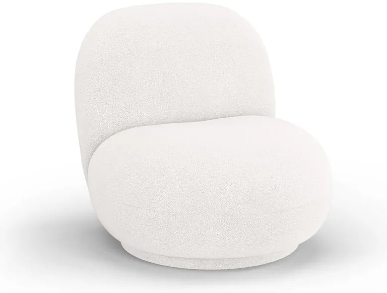 Fehér buklé fotel Chuck – Micadoni Home
