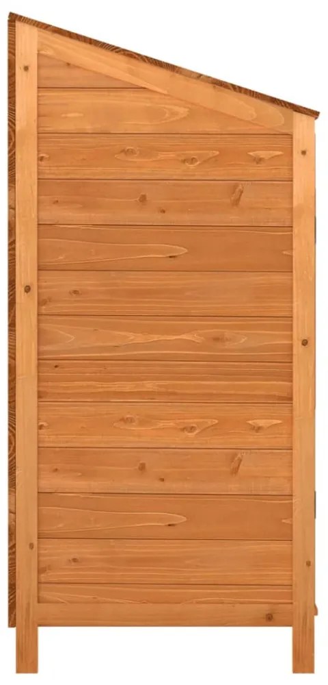 barna tömör fenyőfa kerti fészer 102 x 52 x 112 cm