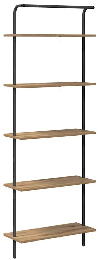 Könyvespolc kézműves tölgy 60 x 24 x 168 cm Faanyag