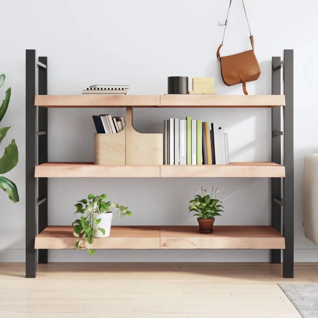 kezeletlen tömör tölgyfa fali polc 140x50x(2-6) cm