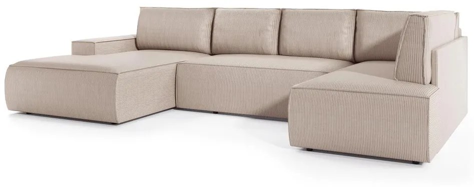 Sarokkanapé Fatime new (U) (bézs szürke + fekete). 1099232