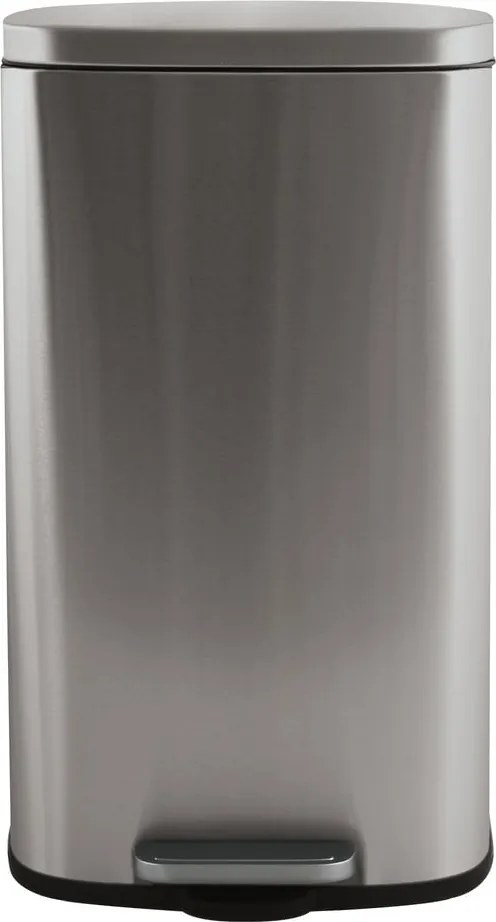 Matt ezüstszínű acél pedálos szemetes 50 l Akira – Spirella