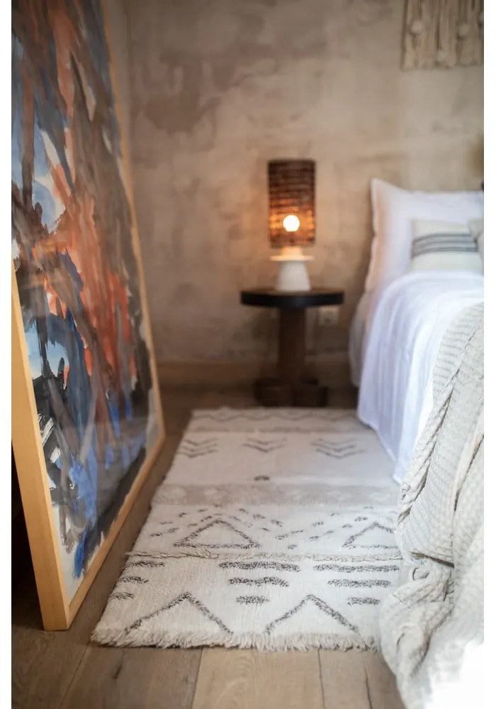 Krémszínű mosható kézi szövésű gyapjú szőnyeg 80x140 cm Lakota Day – Lorena Canals