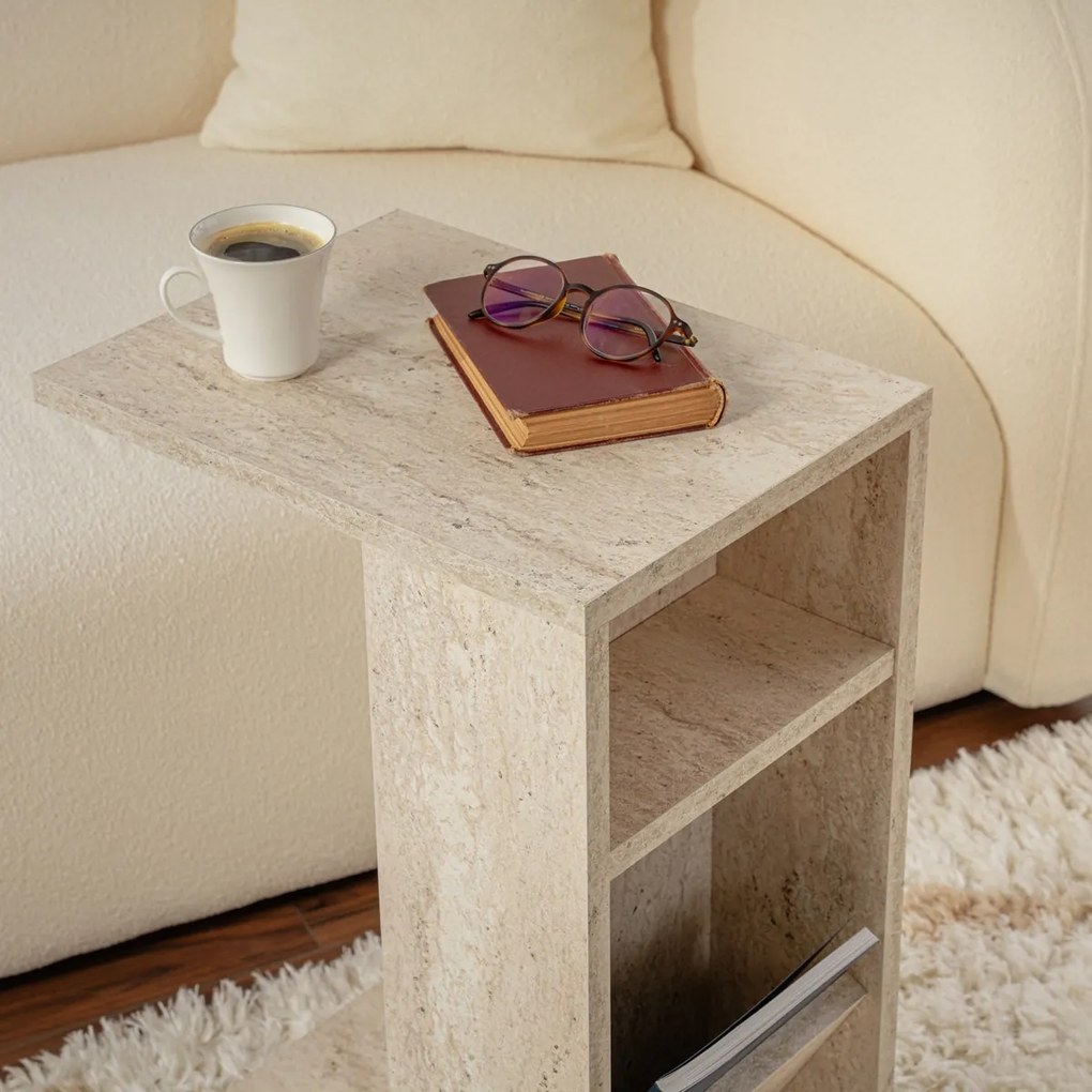 Filinta Travertine konzolasztal