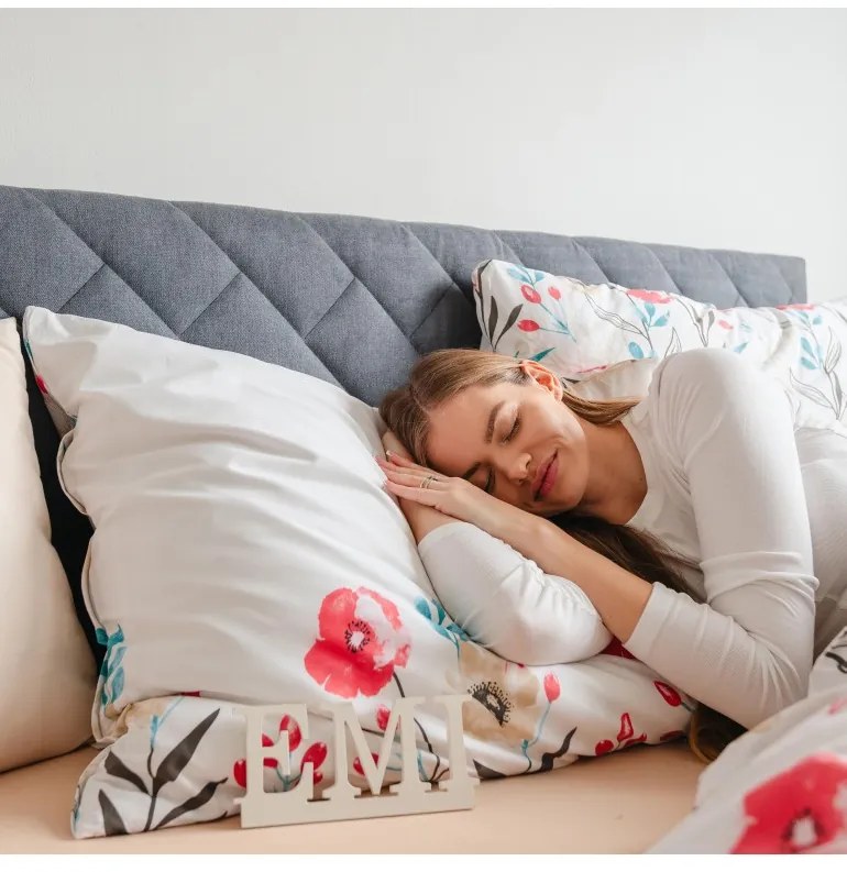 EMI Nice virágos pamut ágyneműhuzat, A standard egyszemélyes ágy szett tartalma: 1x 140x200 + 1x 70x90