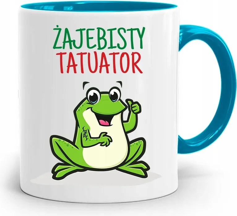 Tetoválóknak Tetováló Bögre Kék Ajándék fényképes nyomtatással