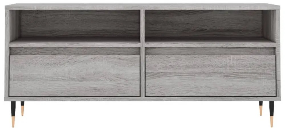 szürke sonoma színű szerelt fa TV-szekrény 100x34,5x44,5 cm