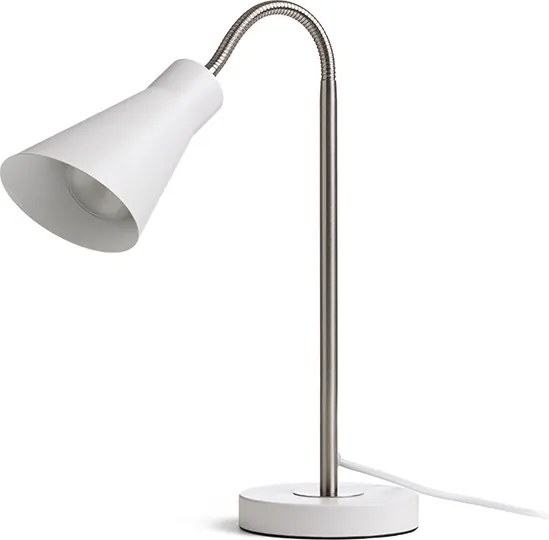 RENDL ANIKA asztali lámpa matt fehér matt nikkel 230V LED E27 15W