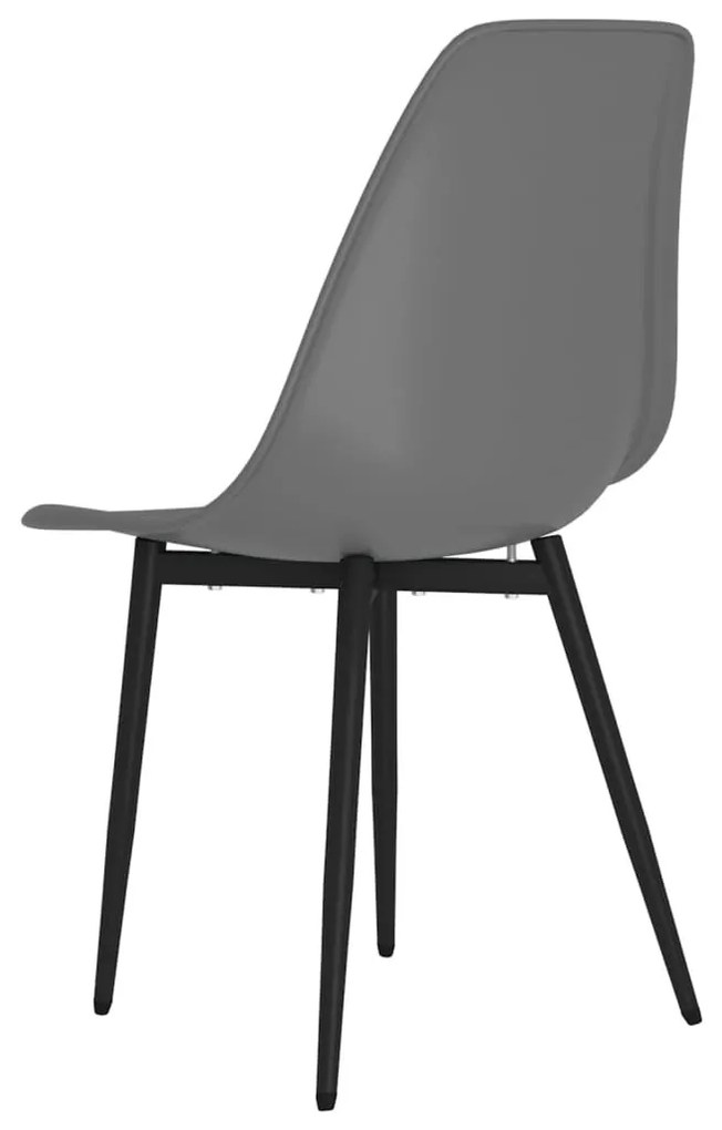 vidaXL 4 db szürke polipropilén étkezőszék