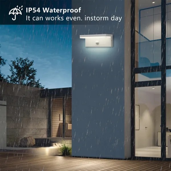 Brilagi -LED Kültéri fali lámpa érzékelővel TESSI LED/10W/230V fehér IP54