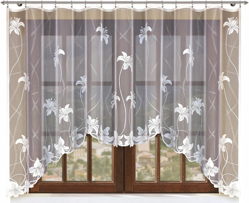 Mg Függöny 21173 jacquard 300x150 pol szalaggal