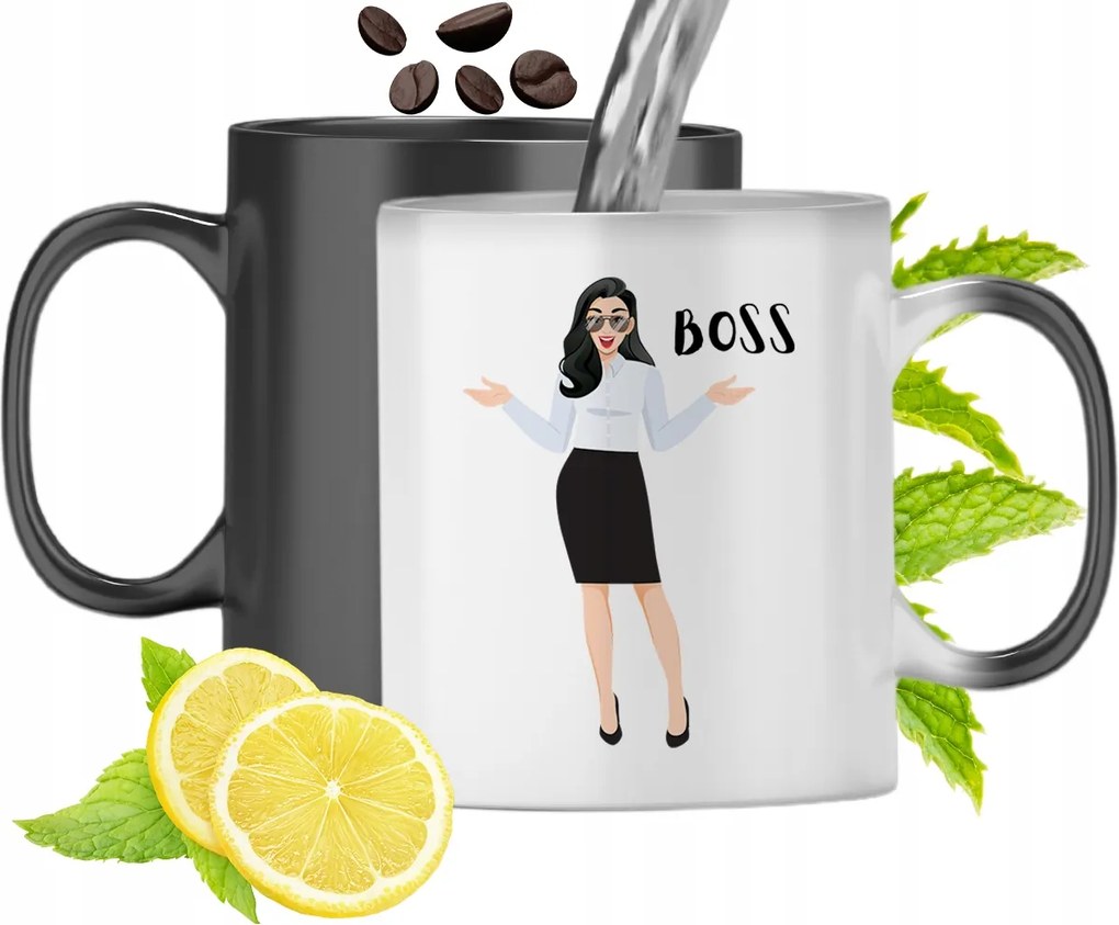 Mágikus Bögre A Főnöknek Színváltós, fényképes nyomattal