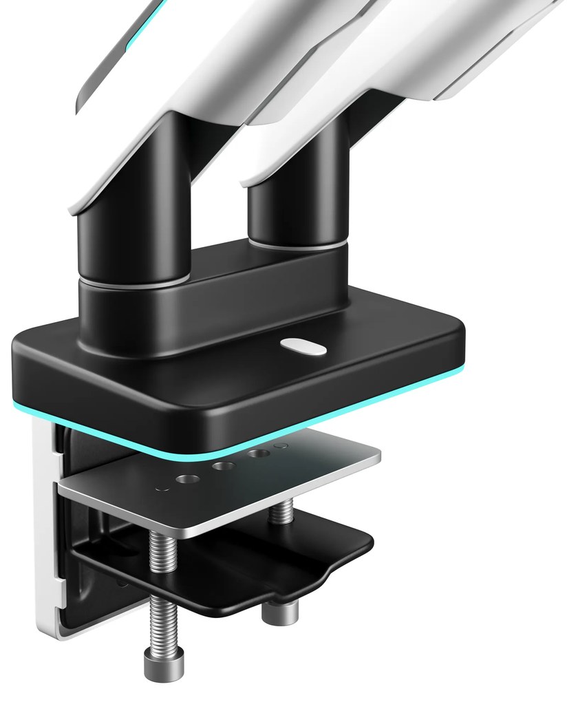 Képernyőállvány két 49 hüvelykes monitorhoz, fehér-fekete X-Arm Dual RGB