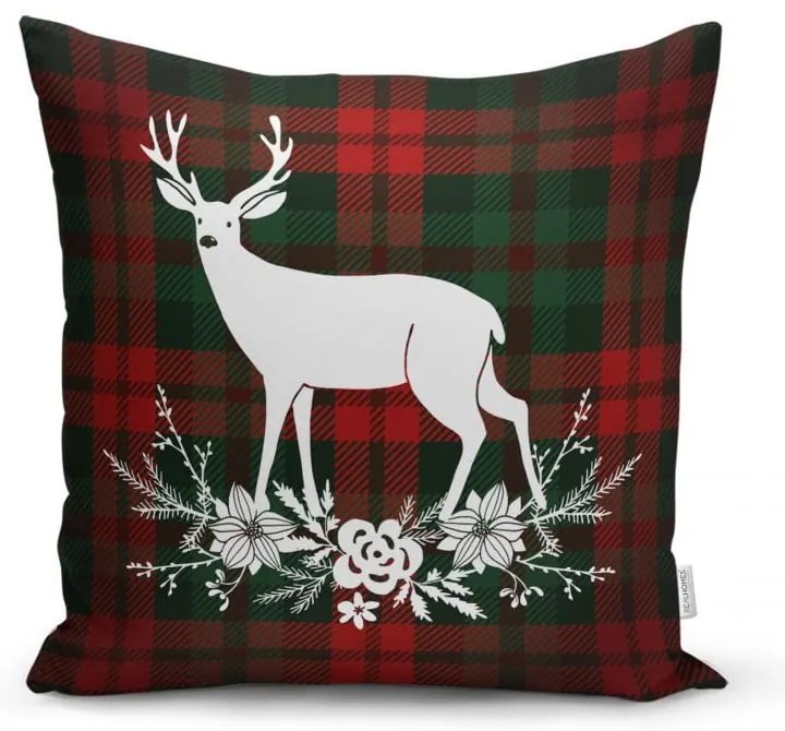 Tartan Christmas 4 db karácsonyi párnahuzat és asztali futó szett - Minimalist Cushion Covers