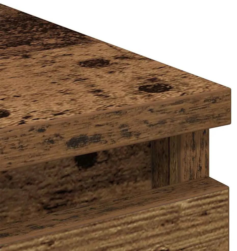 antik fa színű szerelt fa tálalószekrény 100x35x99 cm