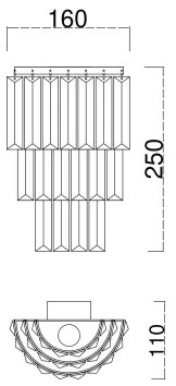 Brilagi - Fali lámpa CRYSTAL 1xE14/60W/230V fényezett króm