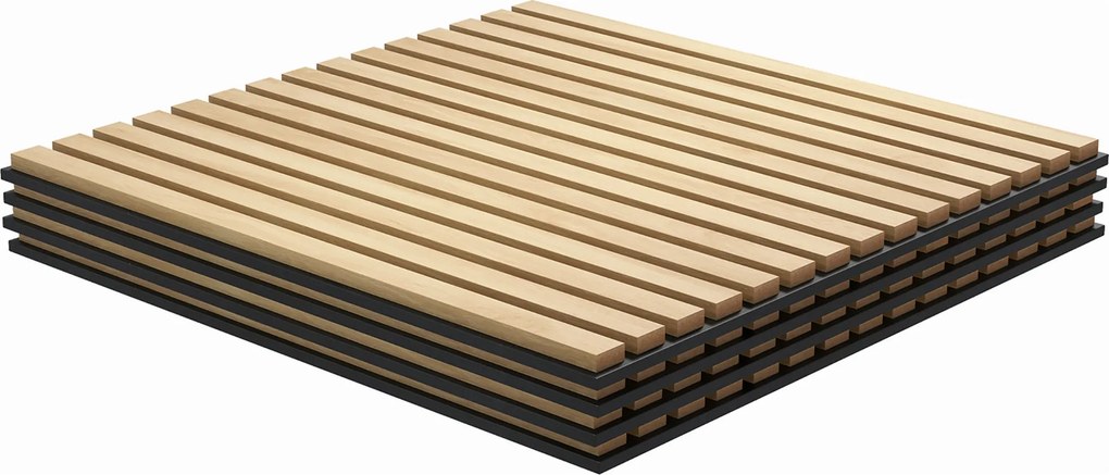 HOMCOM 4 db Akusztikus Panel 60 x 60 x 2.1 cm Falpanel Fából Készült Akusztikus Lemezek Falfelületként Zajvédelemhez Zajszigeteléshez Stúdióhoz Irodáh