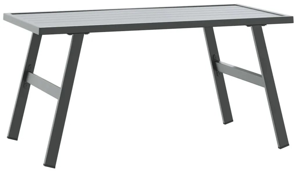 fekete porszórt acél kerti dohányzóasztal 90 x 45 x 35 cm