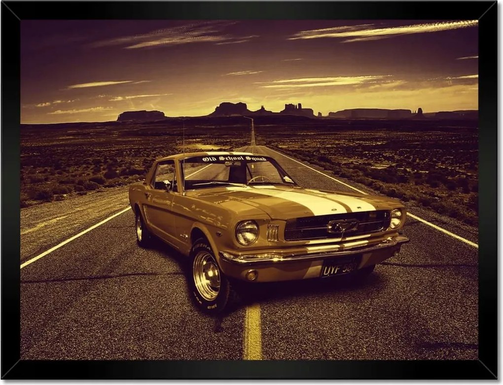 Poszterek keretben 40x30 Ford Mustang Old school