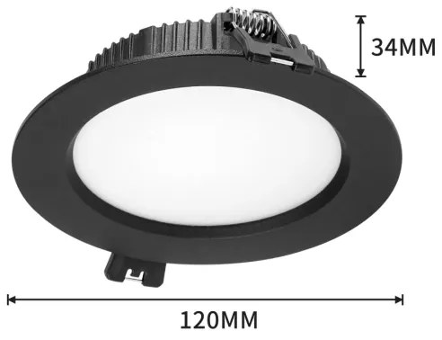 Immax NEO 07296L - Dimmelhető LED beépíthető downlight, 12W/230V, Wi‑Fi, átmérő 12 cm, fekete