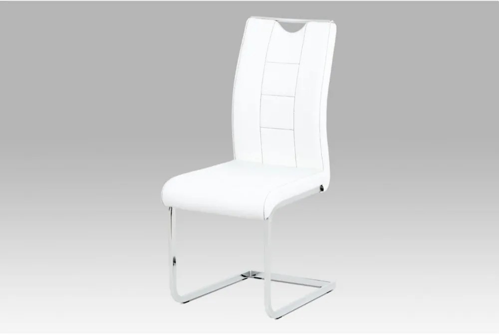 Scaun modern cu bază de sanie alb Dcl-411