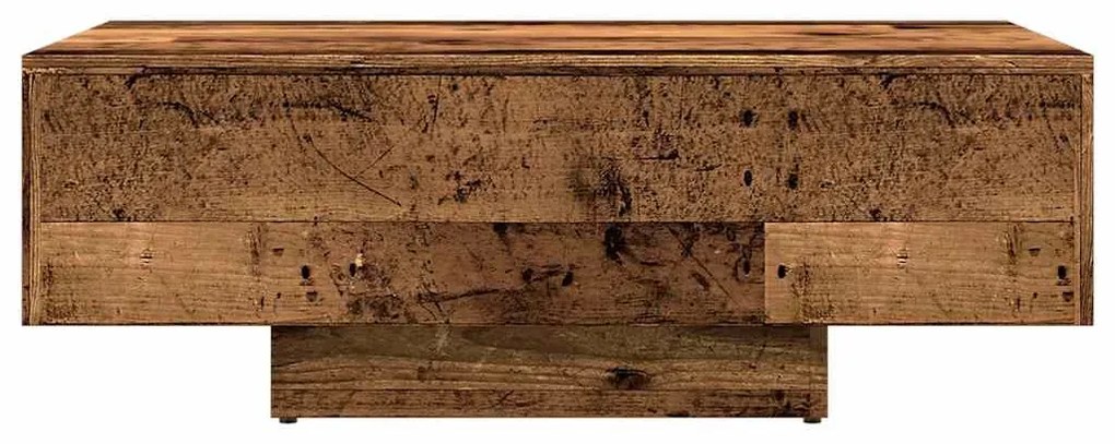 antik fa színű szerelt fa dohányzóasztal 85 x 55 x 31 cm