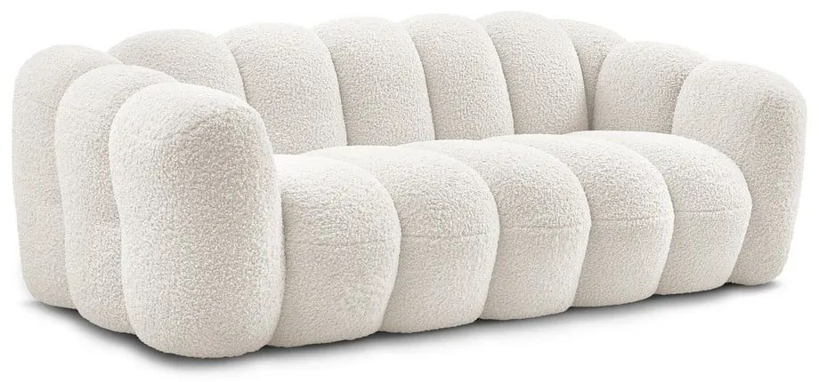 Fehér buklé kanapé 232 cm Hippolyte – Bobochic Paris