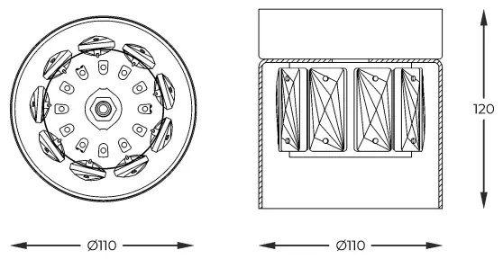 Zuma Line C0389-01A-0FD2 - Mennyezeti lámpa GEM 1xG9/28W/230V réz