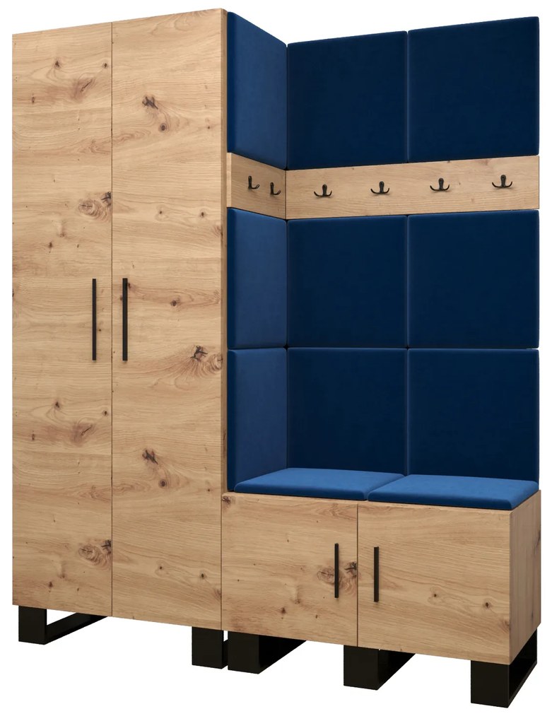 Előszobabútor Amanda 2 (artisan tölgy + kék). 1085871